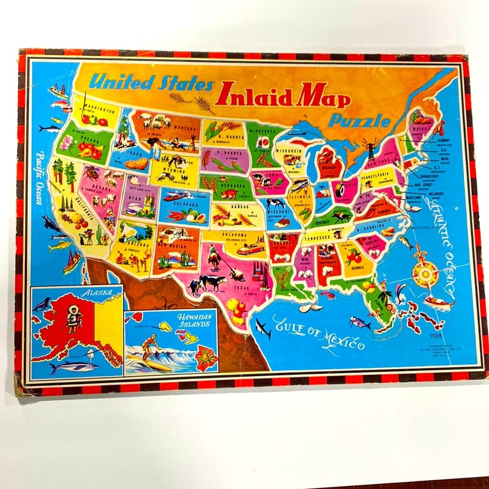 Vintage map puzzle